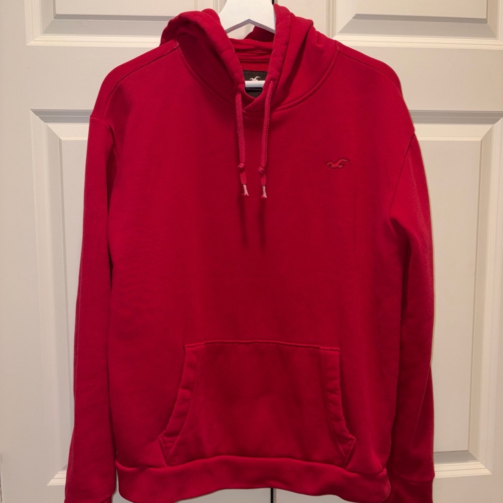 Hollister Men's Red Hoodie